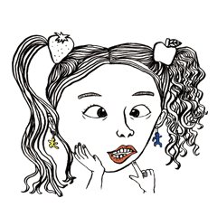 [LINEスタンプ] Crazy Hair girls