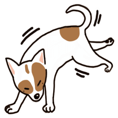 [LINEスタンプ] A dog with a big point on her buttの画像（メイン）
