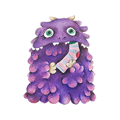 [LINEスタンプ] little purple monster