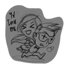 [LINEスタンプ] Hug gun na