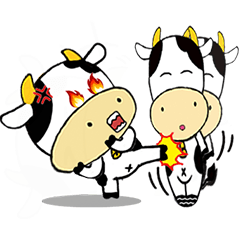 [LINEスタンプ] Naughty Cow 4 - Dramatic Life