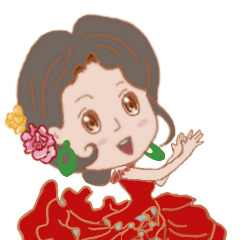 [LINEスタンプ] flamenco dance girl 2