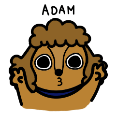 [LINEスタンプ] Adam the poodle dog