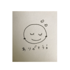 [LINEスタンプ] ボールペンで書いた丸い子の画像（メイン）