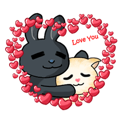 [LINEスタンプ] happy valentine's day-alan rabbit