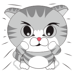 [LINEスタンプ] Cute dumb eye cat 3