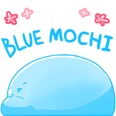 [LINEスタンプ] Blue Mochi