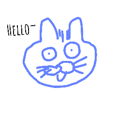 [LINEスタンプ] Little blue cat