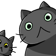 [LINEスタンプ] 黒猫のせんとあめ