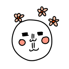 [LINEスタンプ] しろいかお