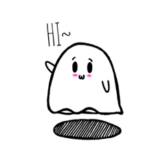 [LINEスタンプ] Cute Little Ghost (Eng.ver)