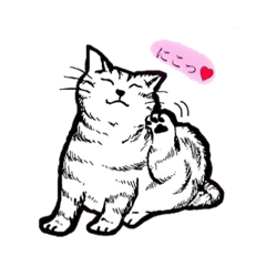 [LINEスタンプ] にゃ〜の1日