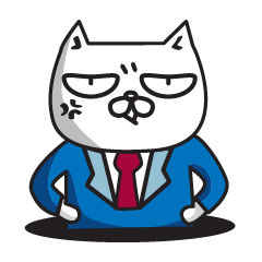 [LINEスタンプ] White Cat dirty work