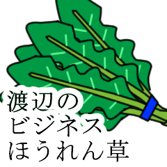 [LINEスタンプ] 渡辺のビジネスほうれん草