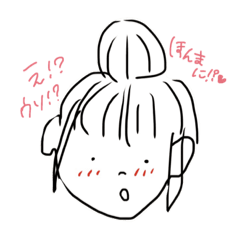 [LINEスタンプ] シンプルなだけど関西弁の女の子達