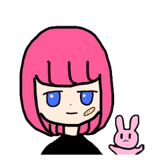 [LINEスタンプ] るなちゃんとうさぴ