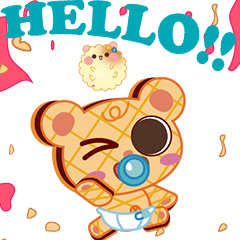 [LINEスタンプ] Chocucu Bear キャンディを振り振り振りの画像（メイン）