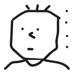 [LINEスタンプ] Three hairs man