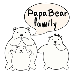 [LINEスタンプ] PaPa Bear family