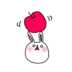[LINEスタンプ] 白目の、うさぎ