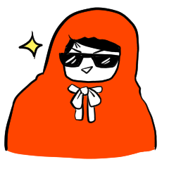 [LINEスタンプ] A person in a hood