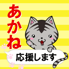 [LINEスタンプ] 超★あかね(アカネ)な吹き出しネコスタンプの画像（メイン）