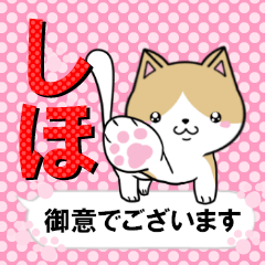 [LINEスタンプ] 超★しほ(シホ)な吹き出しネコスタンプの画像（メイン）