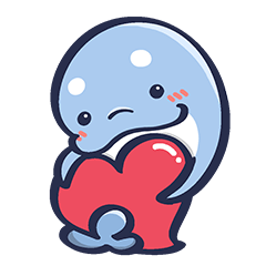 [LINEスタンプ] Little Blue Dolphin