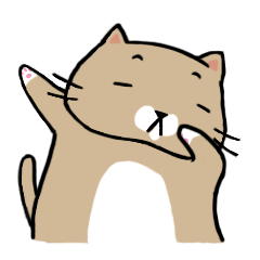 [LINEスタンプ] Slow Life of Chubby cat (English ver.)