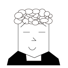 [LINEスタンプ] Curly hair guy
