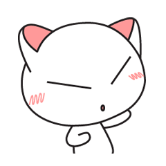 [LINEスタンプ] Daily White Cat: Qucing