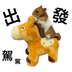 [LINEスタンプ] Pu Pu horse riding