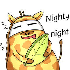 [LINEスタンプ] Prik Yuak : Chubby Giraffe (En)