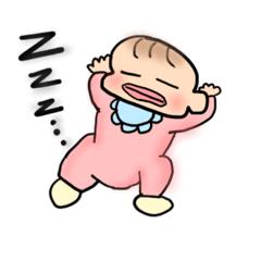 [LINEスタンプ] 1years old pink-chan