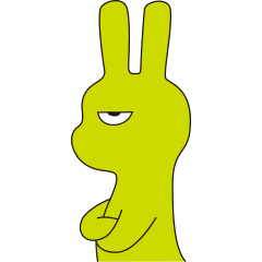 [LINEスタンプ] a unhappy rabbitの画像（メイン）
