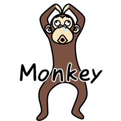 [LINEスタンプ] Crazy Lazy Monkeyの画像（メイン）