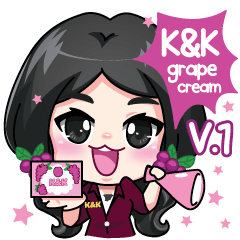 [LINEスタンプ] K＆K Grape cream V.1