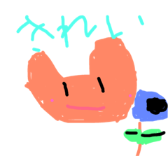 [LINEスタンプ] ぽーくん、お花好き