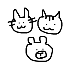 [LINEスタンプ] ゆる〜い動物たち(言葉なし)