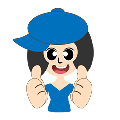 [LINEスタンプ] the girl's with hat