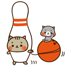 [LINEスタンプ] ボウリングねこ2