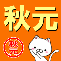 [LINEスタンプ] 超★秋元(あきもと・アキモト)なネコ