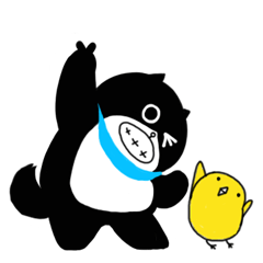 [LINEスタンプ] Tuxedo Cat Blue