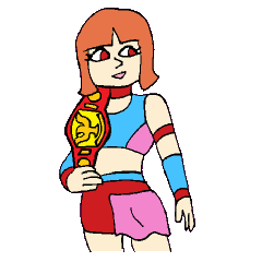 [LINEスタンプ] KM76 Pro Wrestling Princess 2の画像（メイン）