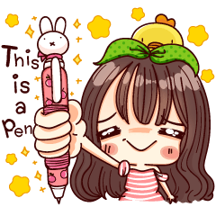 [LINEスタンプ] MimiJung and Little Duck v.3