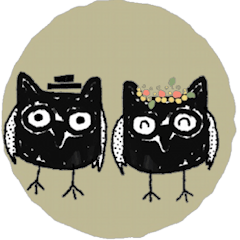 [LINEスタンプ] Cool Owl, i love you. (no words)