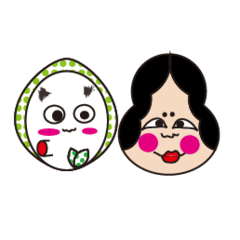 [LINEスタンプ] ひょっとこ おかめ