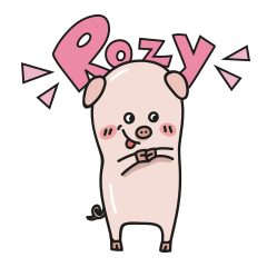 [LINEスタンプ] Rozy Piggy 