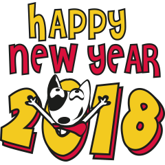 [LINEスタンプ] Wangwang wish you a happy new year！