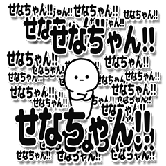 [LINEスタンプ] せなちゃんデカ文字シンプル